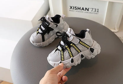 Oulylan Children Casual Shoes Thick-soled Sports Shoes Infant Footwear Boy Sneakers Breathable Non-slip Baby Shoes.