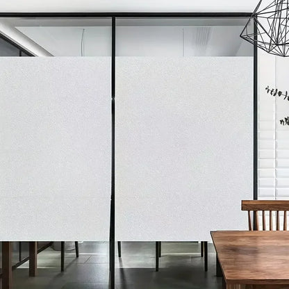 Matte white frosted window film self-adhesive glass sticker window decal  privacy anti-ultraviolet for home office bathroom.