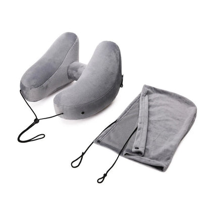 Outdoor U Shaped Memory Foam Neck Pillow Adjustable Portable Multifunctional Airplane Sleeping Support Massage Protection Pillow