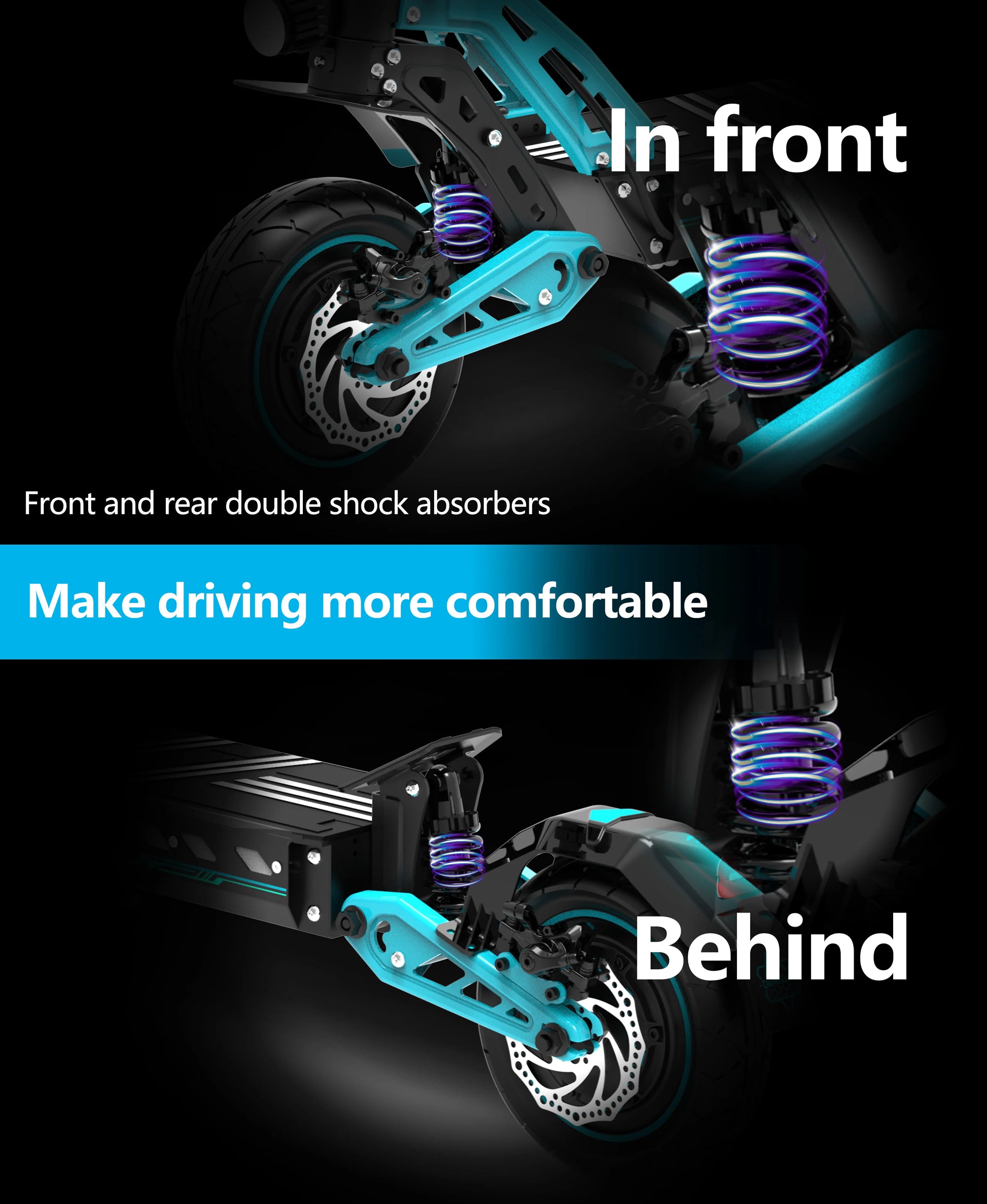 Drive Tron DT10 1000W Power Motor 48V 15.6AH Battery 10 Inch Folding Electric Scooter Off Road Electric Scooter.