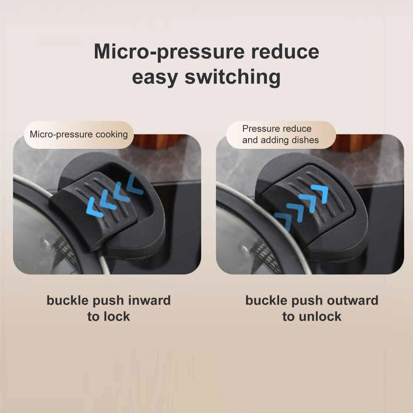 Portable Pressure Cooker Fast Cooking Stew Pot Pressure Cooker Stainless Steel Fast Cooking Multifunctional Kitchen Accessories.