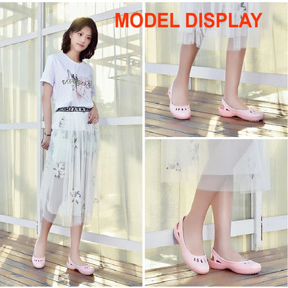 Certified Satihu Summer New Lightweight Anti Slip Hole Shoes  Clog For Women's Flat Bottom Sandals Nurse Outdoor Beach Jelly.
