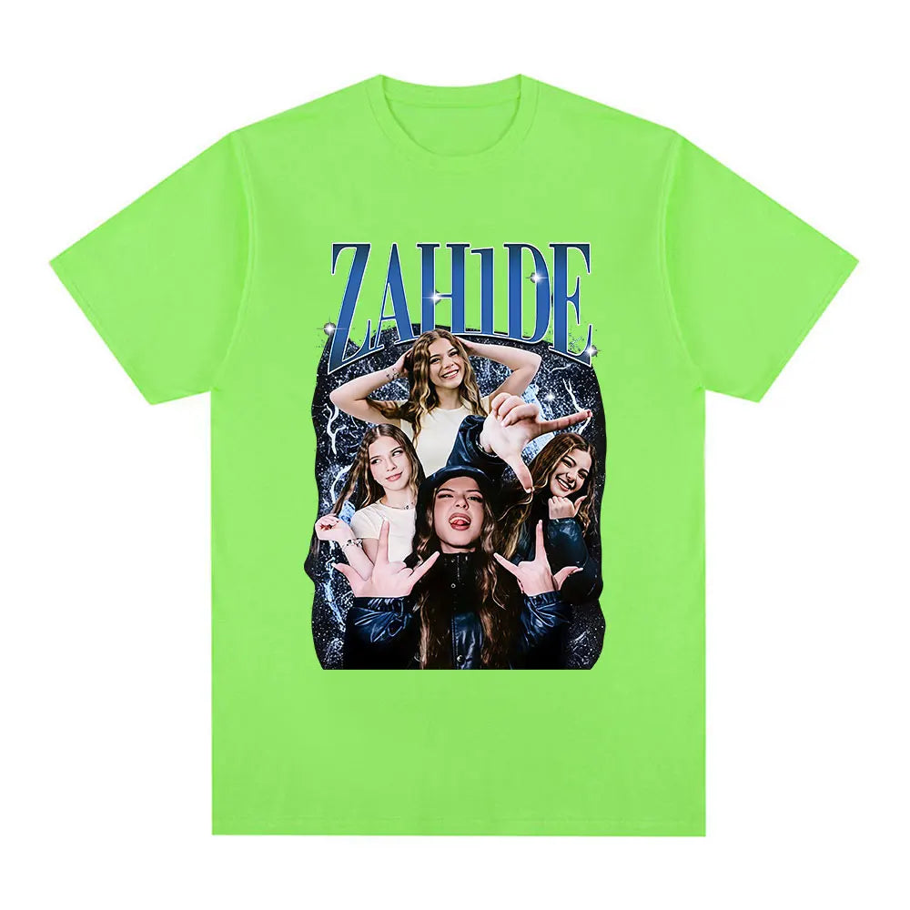 Zahide Merch Graphic Print T-shirt Men Women Fashion Hip Hop T Shirts Cotton Casual Oversized Short Sleeve T-shirts Streetwear.