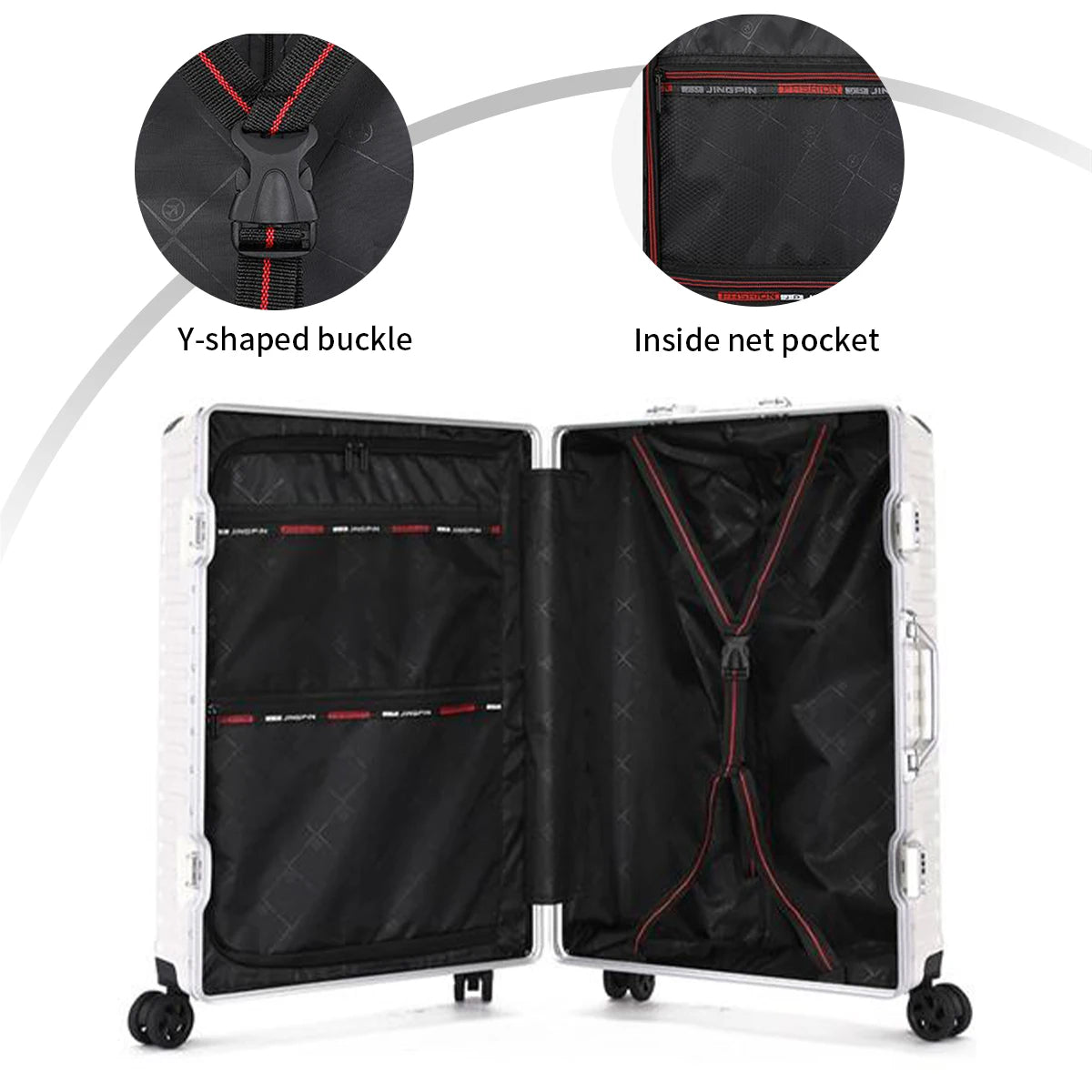 Trolley-Gepäck 20 24 26 28 Zoll Aluminiumrahmen Rollgepäckkoffer USB-Reisekoffer auf Rädern Zahlenschloss Handgepäck.