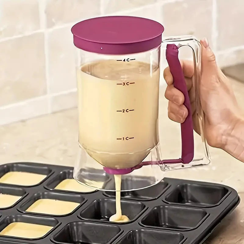 1 Pcs 900ml Batter Dispenser Hand-held Graduated Funnel Pastry Dough Dispensador For Pancake Cupcakes Cake.