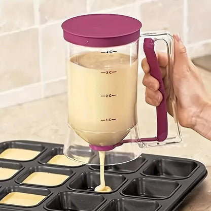 1 Pcs 900ml Batter Dispenser Hand-held Graduated Funnel Pastry Dough Dispensador For Pancake Cupcakes Cake.