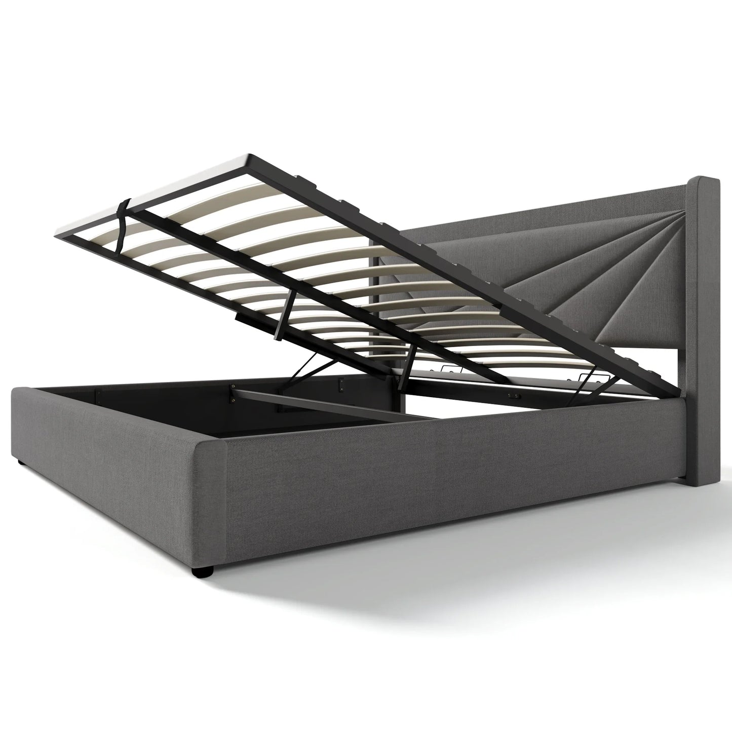 90/140/160/180 * cm Polster bett Doppel-Stauraum box mit USB-Typ-C-Lade kopfteil (Matratze nicht im Lieferumfang enthalten)