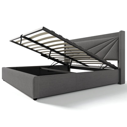 90/140/160/180 * cm Polster bett Doppel-Stauraum box mit USB-Typ-C-Lade kopfteil (Matratze nicht im Lieferumfang enthalten)