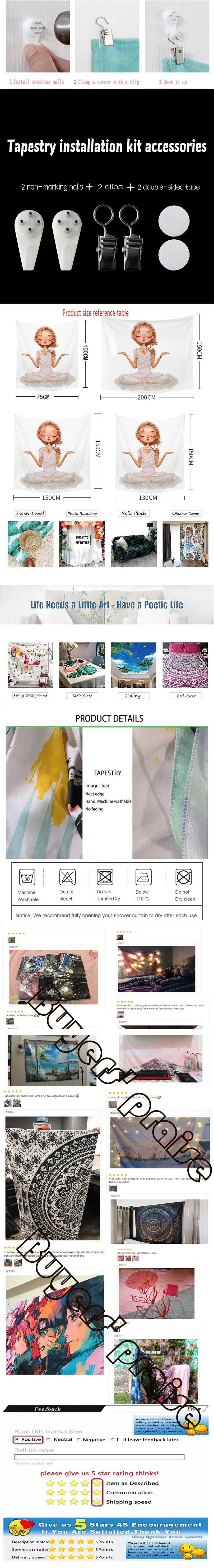 Pink Cherry Blossom & Moon Tapestry - Japanese Landscape Wall Decor for Living Room & Bedroom.