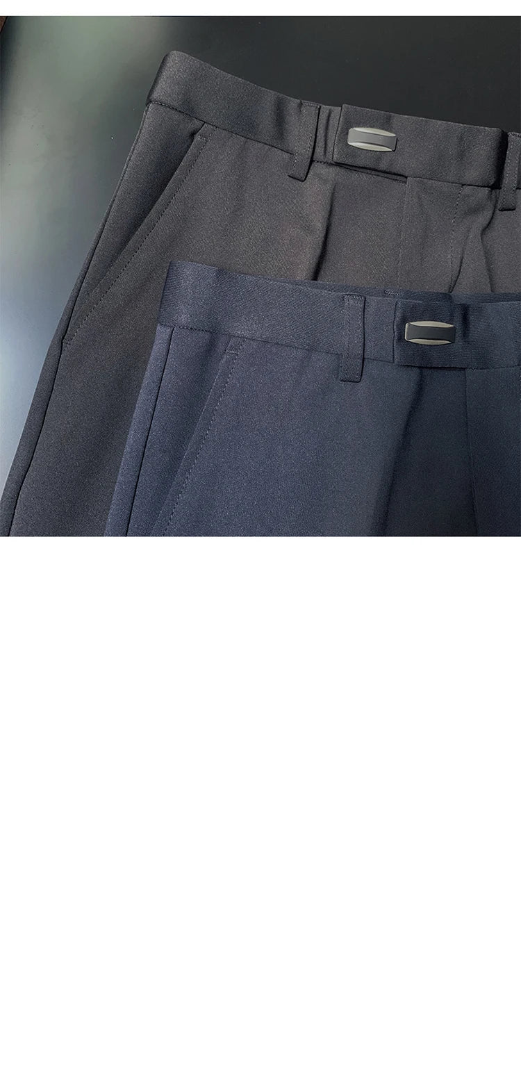 Men Suit Pants Formal Trousers Stretch Slim Pantalone Hombre Calça Masculina Solid Color Casual Dress Pants Fashion Men Clothing