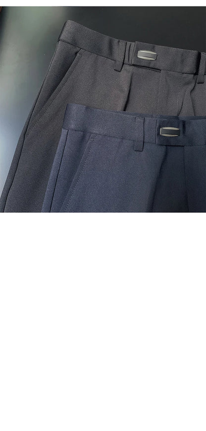 Men Suit Pants Formal Trousers Stretch Slim Pantalone Hombre Calça Masculina Solid Color Casual Dress Pants Fashion Men Clothing