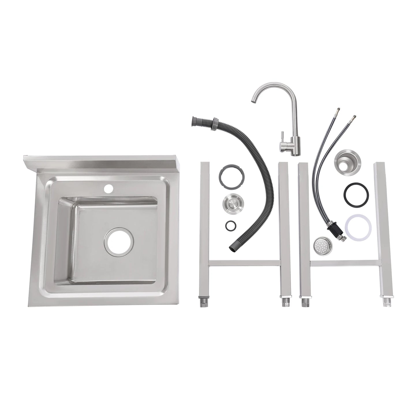 Moderne kommerzielle Spüle 201 Edelstahlspüle für Küchencafés, Bars, freistehende kommerzielle Spüle 360 °   Drehung stabil und sicher