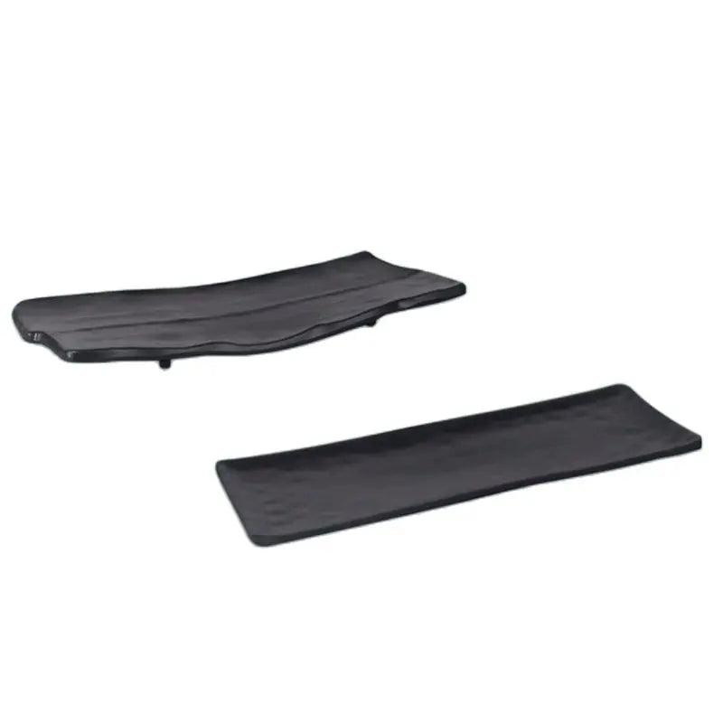 Black Melamine Plate Plastic Barbecue Dish Commercial Cutlery Kitchen Dinner Plates Not Easily Broken Tableware Accessories.