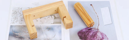 Nagel freier quadratischer Toiletten papier halter aus Holz Bad zubehör Hardware Papier handtuch halter Küchen rolle Papier halter