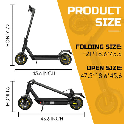 HEZZO G30 City Electric Scooter 500W Motor 36V 15Ah Battery City Electric Scooter 10" Road Tire E-scooter.