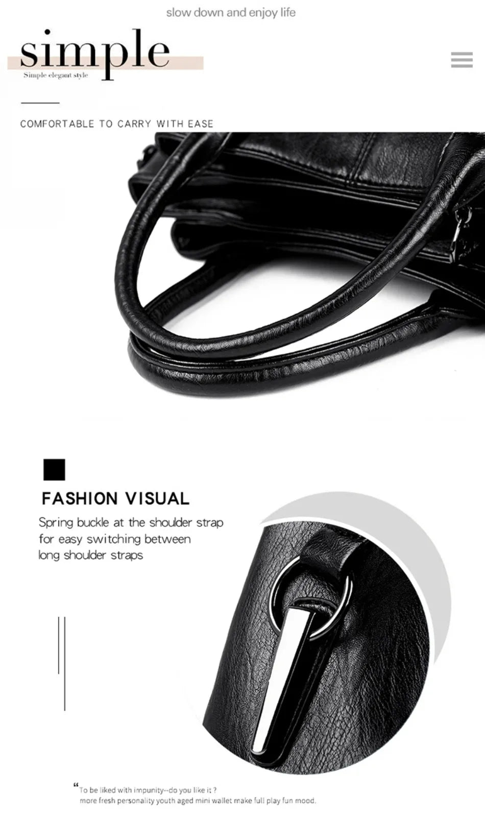 Genuine 3Layers High Quality Soft PU Leather Ladies Shoulder Crossbody Bags for Women  Luxury Handbags  Women  Designer A Main.