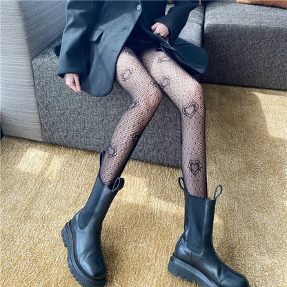 Women Sexy Patterned Fishnet Geometric patterns Pantyhose Slim Legs Long Mesh Tights Ladies Transparent Retro Fish Net Leggings