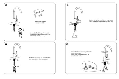 Black Kitchen Faucet Stainless Steel Kitchen Mixer Single Handle Single Hole Kitchen Faucet Brushed Nickle Mixer Sink Tap