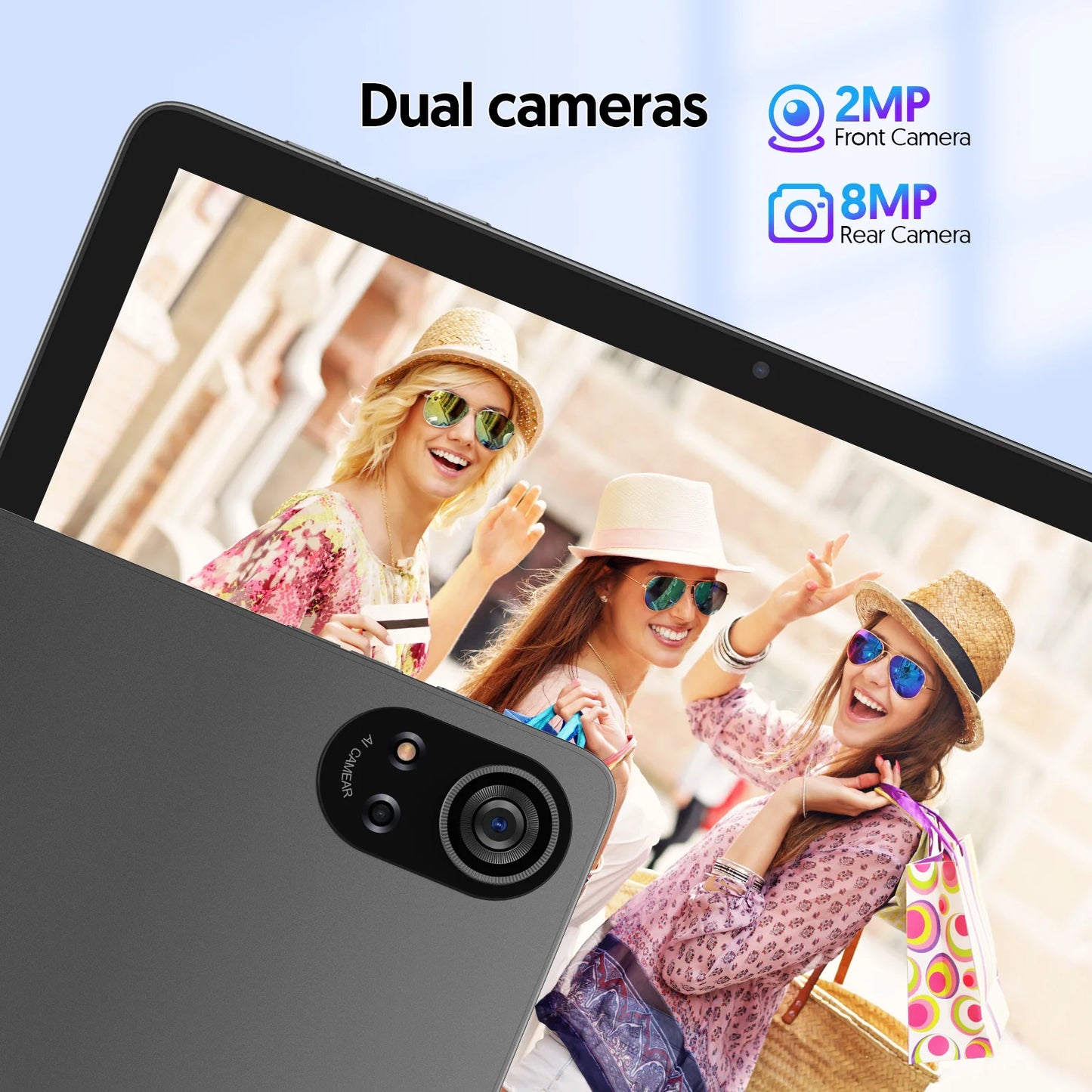 BAKEN 10-inch Android 15 tablet, A333 penta-core processor, 24GB (6GB + 18GB expansion) RAM + 128GB ROM, 5G WiFi, 8000mAh.