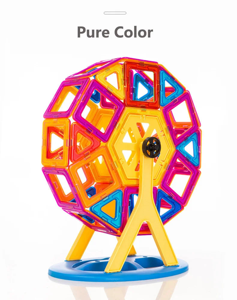 30-168pcs Magnetic Blocks Magnetic Designer Construction Set Educational Building Blocks Magnet Toys for Children Gifts.