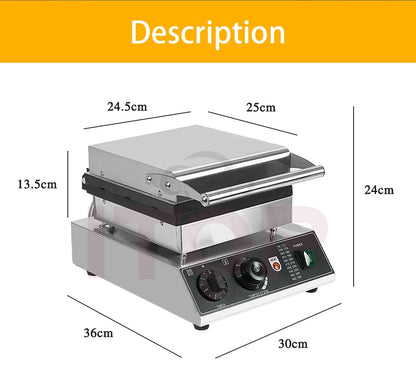 ITOP Commercial Electric Waffle Machine Sandwich Plum Crisp Donut Maker Food Shaper French Waffle Maker Non-stick Coating.