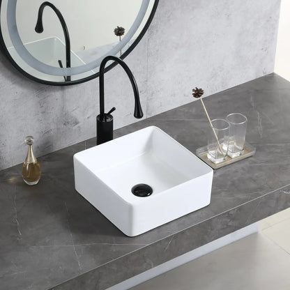 Weiße Waschbecken Licht Luxus Bad Armaturen quadratisches Waschbecken nach Hause runde Küchen spüle Toilette Waschbecken