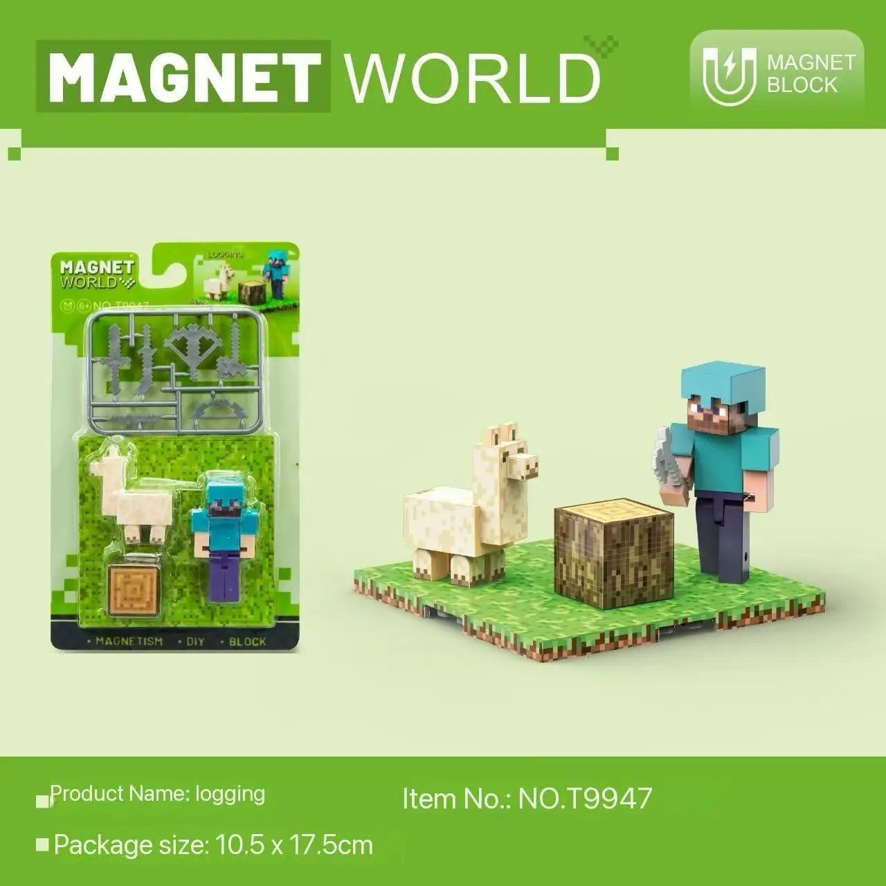 Magnetic Block Magnetic Cubes Set Building Toys Build Mine Magnet World  for Boys Girls  Montessori Sensory.