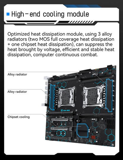 MACHINIST X99 MD8 Dual CPU Motherboard Kit Set Optional lntel Xeon E5 2680 V4 LGA2011-3 DDR4 32GB RAM C612 chip Server Computer.