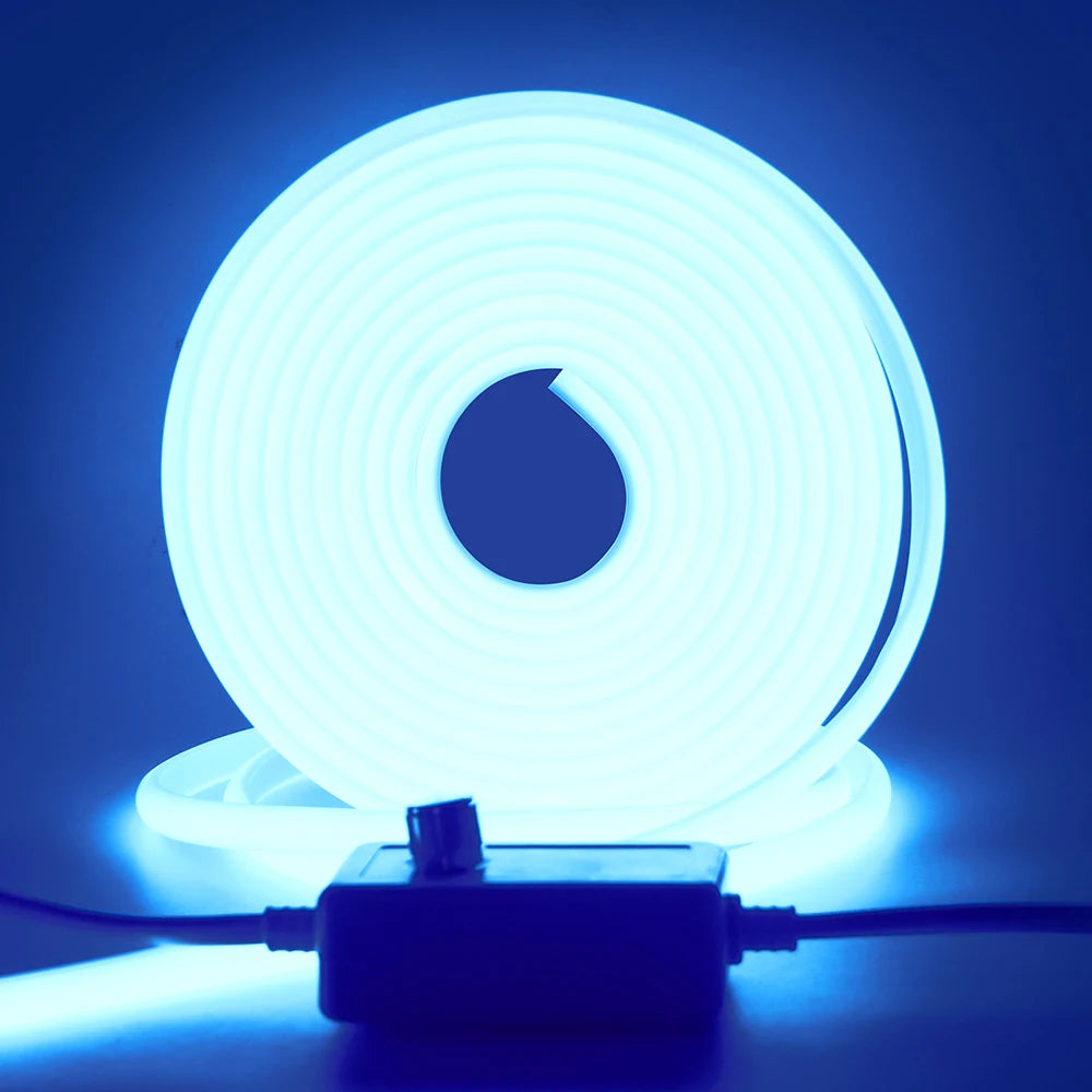 Dimmable COB LED Neon Light Strip 220V Dimmer Power Kit Waterproof 10 Colors 5m 10m 20m 30m 0.5m 288LEDs/m Flex Tube Lamp Decor