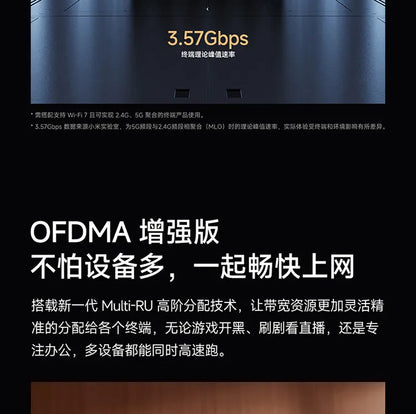 Xiaomi Router BE6500 Wi-Fi 7 4-Core 2.5G Ethernet Port lOT Intelligent Linkage Mesh Networking MLO Dual Bands Mijia APP Control.