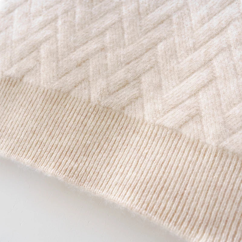 Men 100% Merino Wool New O-Neck Fashion Solid Color Sweater Long Sleeves Pullover Cashmere Soft Warm Comfortable Clothing Top.