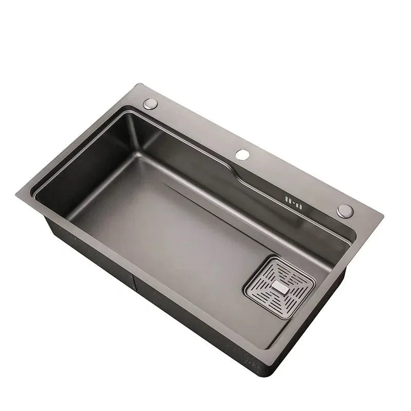 Stainless Steel Kitchen Sink Household Large Single Slot Wash Dish and Wash Vegetables Basin Multifunctional Undermount Basin
