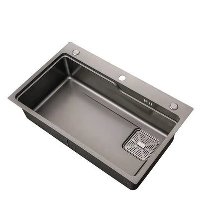 Stainless Steel Kitchen Sink Household Large Single Slot Wash Dish and Wash Vegetables Basin Multifunctional Undermount Basin
