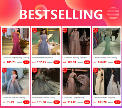 Maßgeschneiderte exquisite Abendkleider, wunderschönes, schillerndes, rückenfreies Fischschwanzkleid mit einer Schulter und Perlenstickerei, langes Kleid, formelle Partykleider