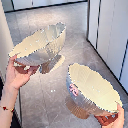 〔HM4〕1Pc Plastic Candy Fruit Plate for Home Coffee Table Candy Platter High-End Snack Placement Platter Ornaments.