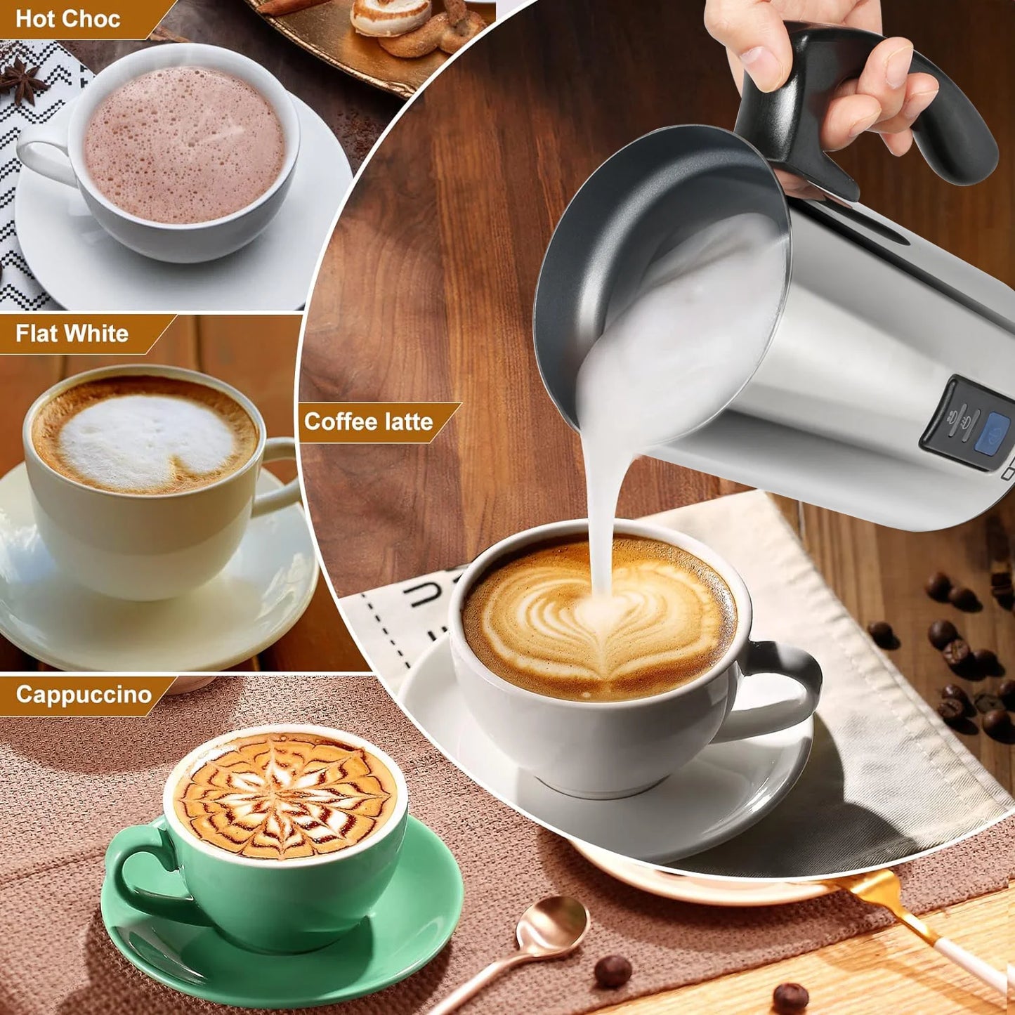 Milk Foamer Electric 500 Watt 240 ml Non-stick Coating For Milk Foam.