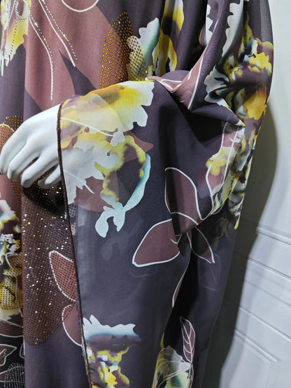 Muslimischen Kleid für Frauen Chiffon Diamant Party Abaya Kleider Arabischen Lange Robe Marokko Dubai Kaftan Vestidos Jalabiya Ramadan Eid