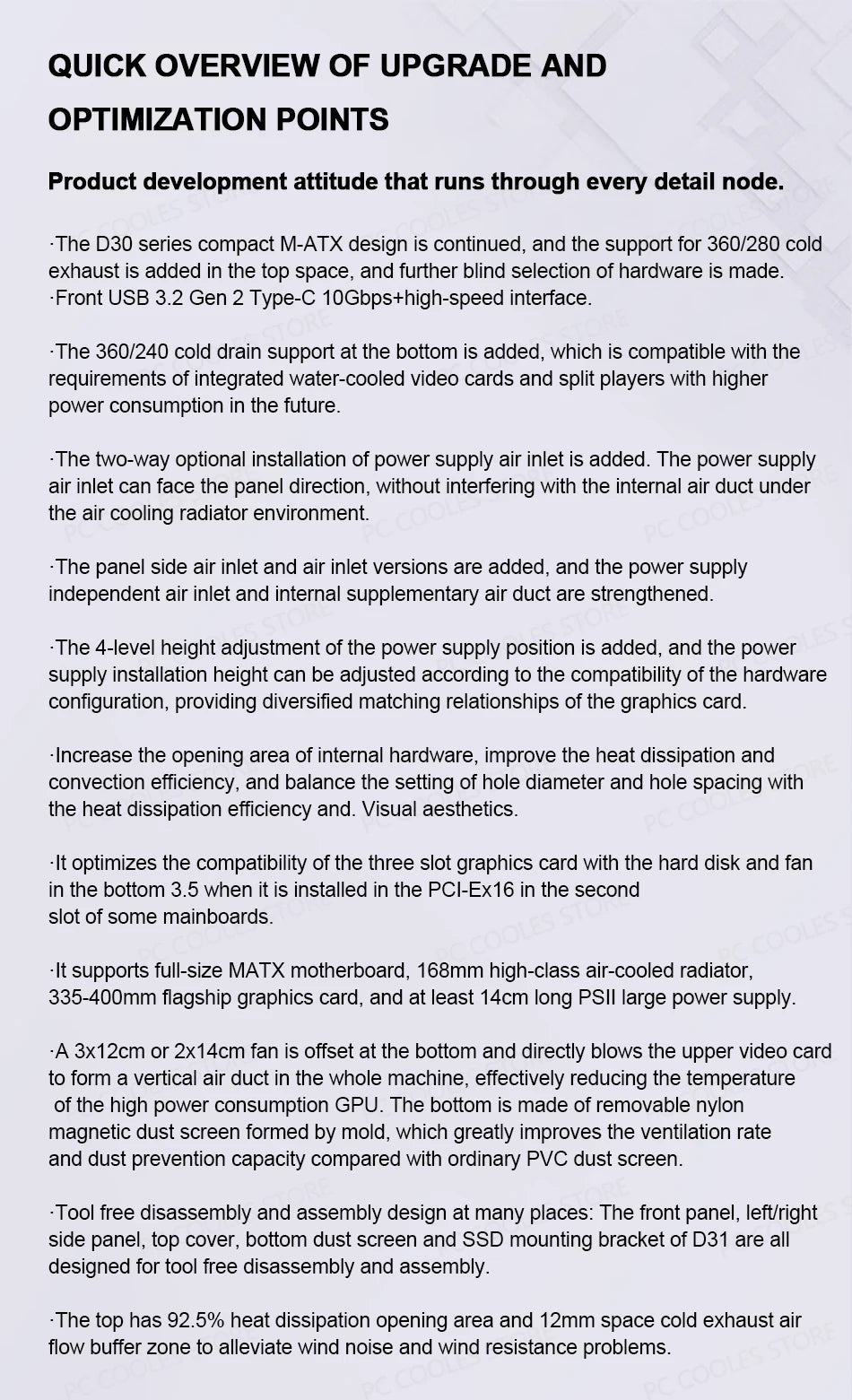 JONSBO Pinecone D31 M-ATX Computer Case Mesh Side Transparent ATX With Display Screen Games Chassis Support 360 Water Cooling.