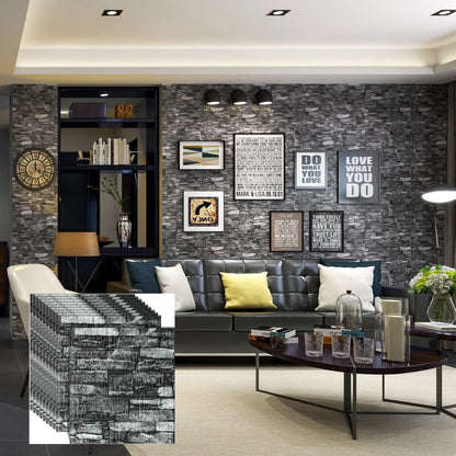 10/20/30/40/50pcs DIY 3D Simple Brick Pattern Wall Stickers,Thickened, Sound-proof,Waterproof,Moisture-proof