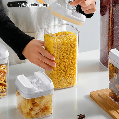 FAIS DU Food Storage Jar With Lid Kitchen Container Kitchen Organizer Stackable Dustproof Moisture Resistant Kitchen Accessories.