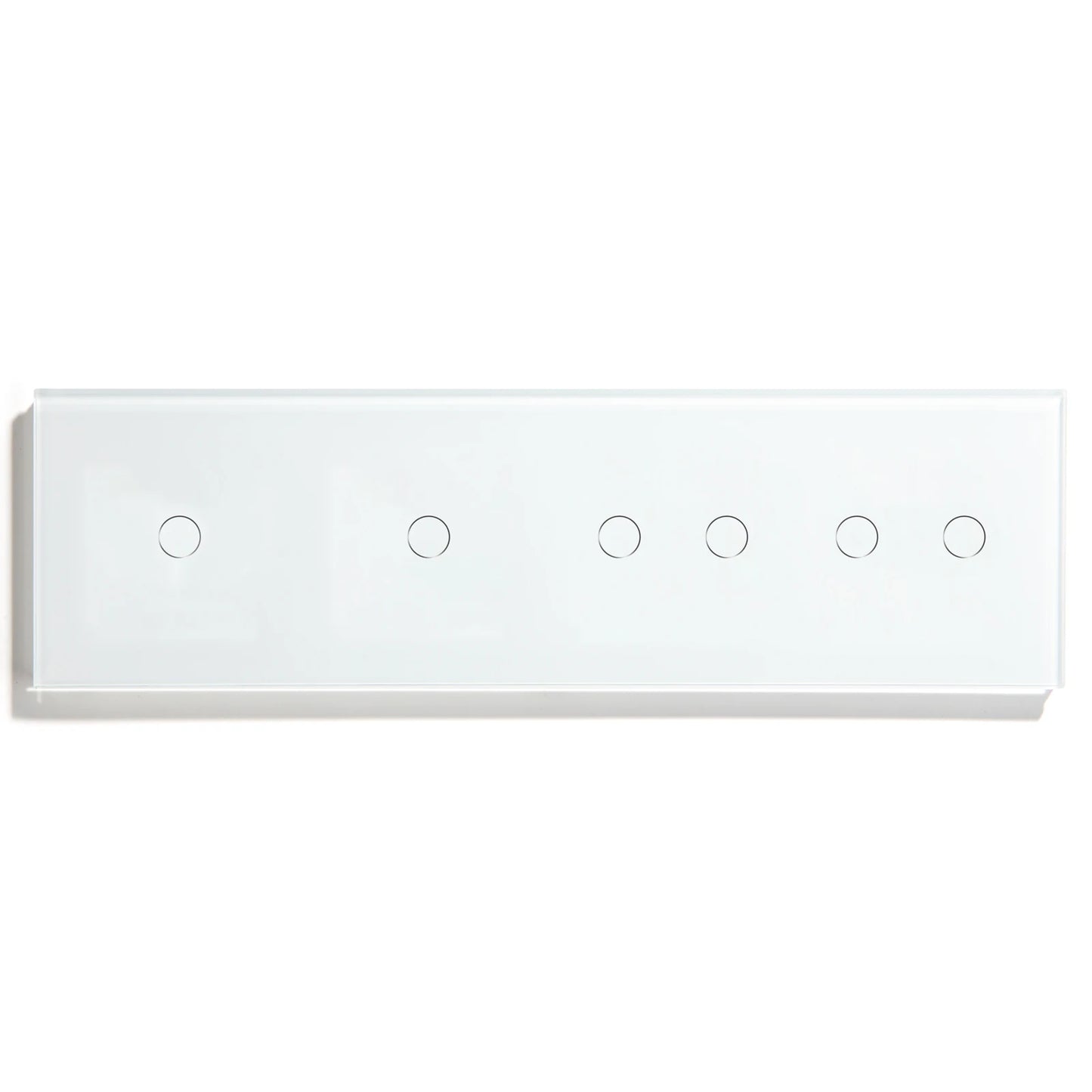 BSEED Touch-Schalter, 1/2/3 Gang, 1-Wege-Wandlichtschalter, blaue LED-Hintergrundbeleuchtung, Glas, Sensorbildschirm, Heimschalter, Weiß, EU-Standard