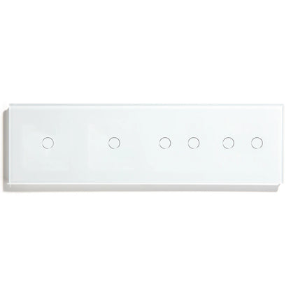 BSEED Touch-Schalter, 1/2/3 Gang, 1-Wege-Wandlichtschalter, blaue LED-Hintergrundbeleuchtung, Glas, Sensorbildschirm, Heimschalter, Weiß, EU-Standard
