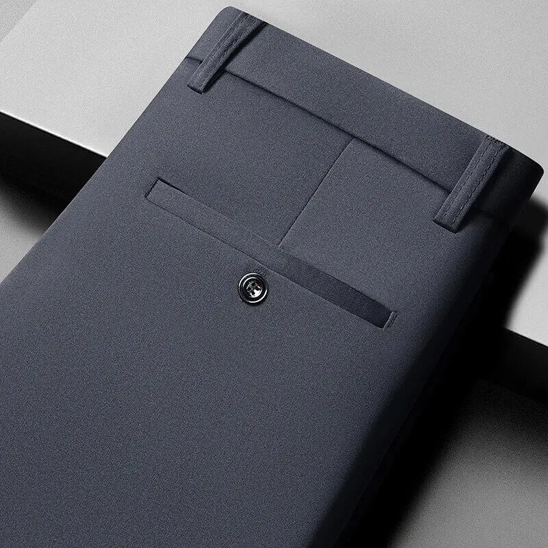 10 color casual pants, men's business casual suit pants, loose straight summer thin stretch suit pants.