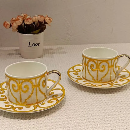 Red, Blue, Gray Tiger Series  Animal Images Bone Porcelain Coffee Cup Plate European Afternoon Tea Cup and Saucer Set Gift Box