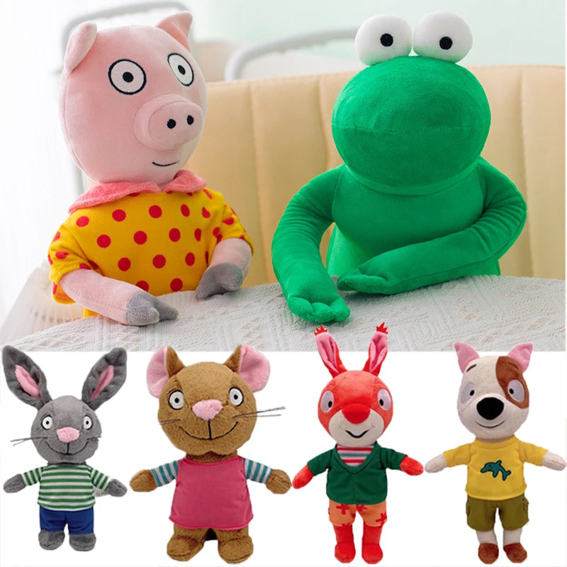 Pip and Posy Plush Toys Soft Stuffed Animal Rabbit Mouse Plushie Dolls Kids Educational Stuffed Figures Birthday Christmas Gifts.