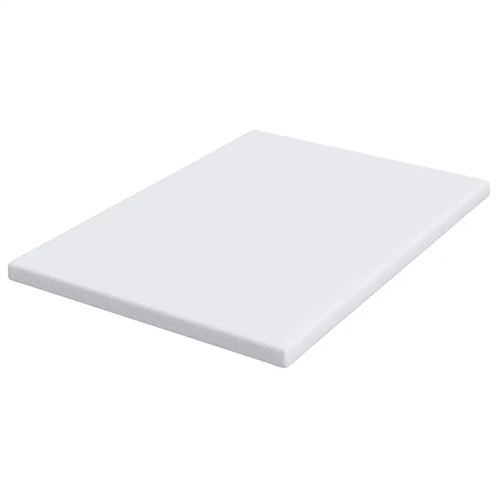 Cozy White Mattress Pad 140x190cm Soft Polyester Jacquard Fabric Bedding Protector.