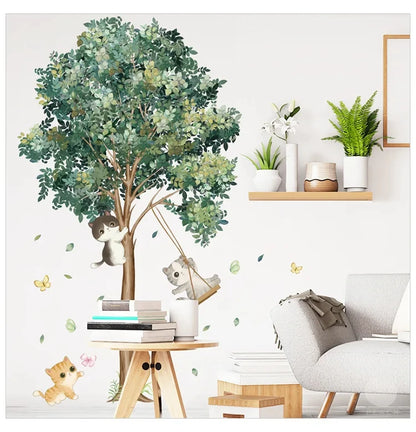 Large Nordic Tree Wall Stickers Living Room Decoration Bedroom Home Decor Art Removable Decals for Background Decorative Posters.
