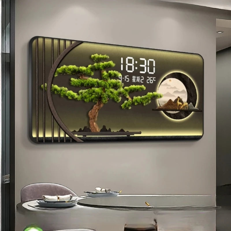 Temperatur Wohnzimmer Wanduhr Büro Horizontal Moderne Digitale Wanduhr Küche Design Horloge Murale Hause Dekoration