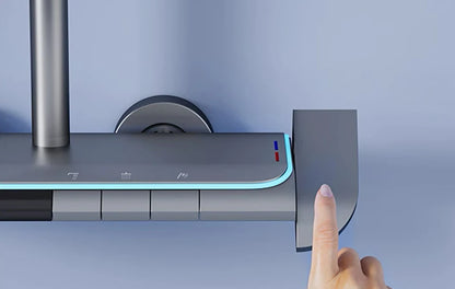 VGX Thermostatic Shower System Set Smart Digital Bathroom Shower Faucet Set Temperature Display Rainlfall Bathroom Shower Set