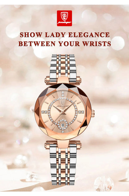 POEDAGAR Fashion Original Wristwatch For Woman Waterproof Stainless Steel Date Quartz Ladies Watch Luxury Casual Women's Watches